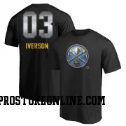 Black Men's Allen Iverson Denver Nuggets Midnight Mascot T-Shirt