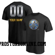 Black Men's Custom Denver Nuggets Custom Midnight Mascot T-Shirt