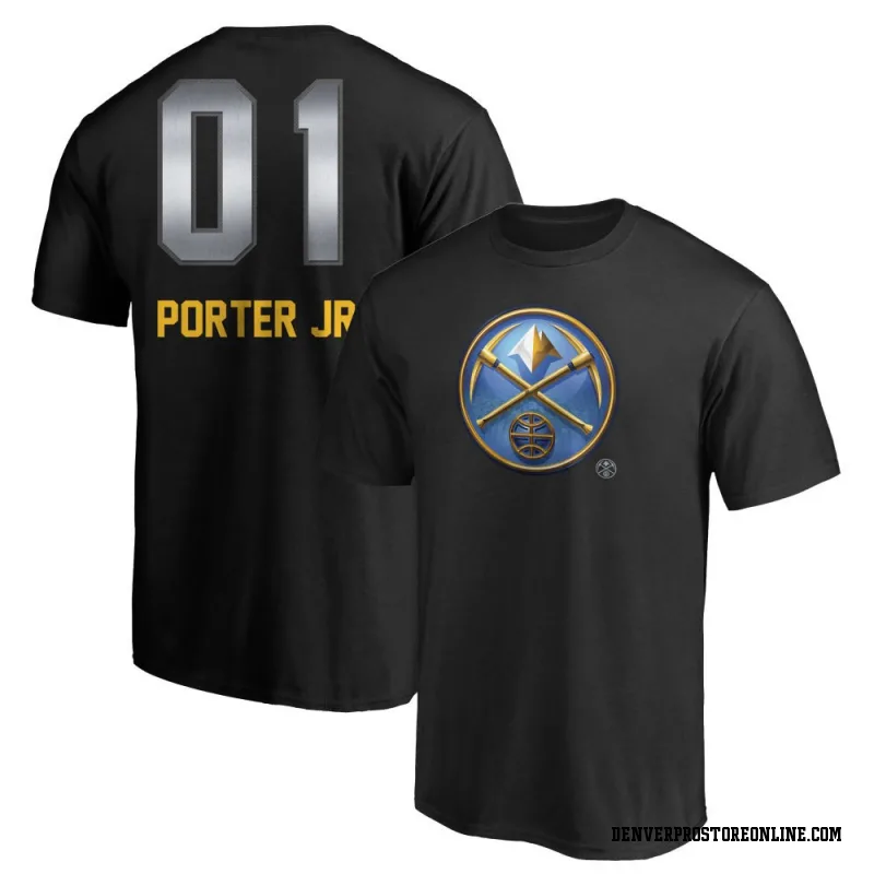 Black Men's Michael Porter Jr. Denver Nuggets Midnight Mascot T-Shirt