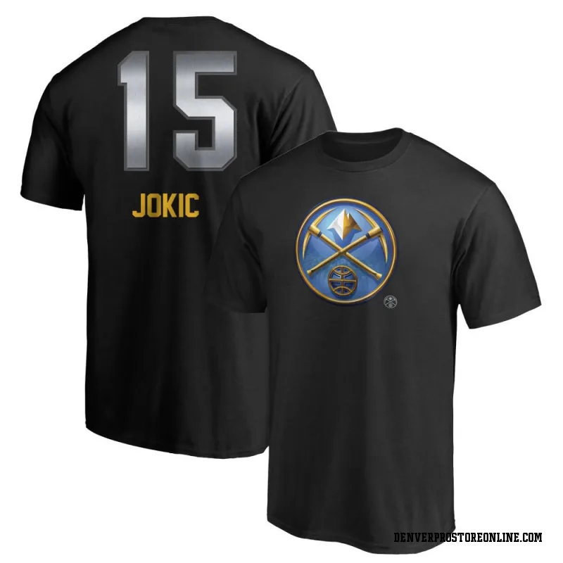 Black Men's Nikola Jokic Denver Nuggets Midnight Mascot T-Shirt