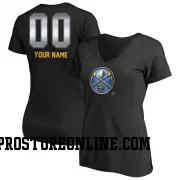 Black Women's Custom Denver Nuggets Custom Midnight Mascot T-Shirt