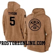 Brown Men's Hunter Tyson Denver Nuggets 2023 Salute to Service Club Pullover Hoodie