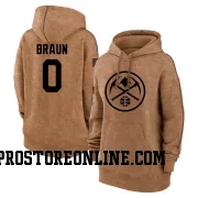 Brown Women's Christian Braun Denver Nuggets 2023 Salute to Service Pullover Hoodie