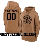 Brown Women's Custom Denver Nuggets Custom 2023 Salute to Service Pullover Hoodie