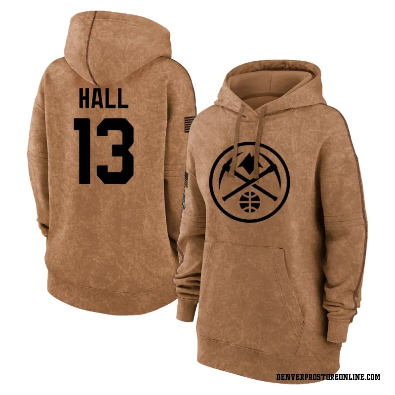 Brown Women's PJ Hall Denver Nuggets 2023 Salute to Service Pullover Hoodie