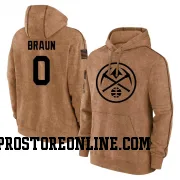 Brown Youth Christian Braun Denver Nuggets 2023 Salute to Service Club Pullover Hoodie