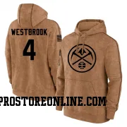 Brown Youth Russell Westbrook Denver Nuggets 2023 Salute to Service Club Pullover Hoodie