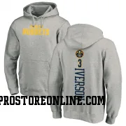 Men's Allen Iverson Denver Nuggets Ash Backer Pullover Hoodie