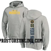 Men's Custom Denver Nuggets Ash Custom Backer Pullover Hoodie