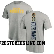 Men's Custom Denver Nuggets Ash Custom Backer T-Shirt