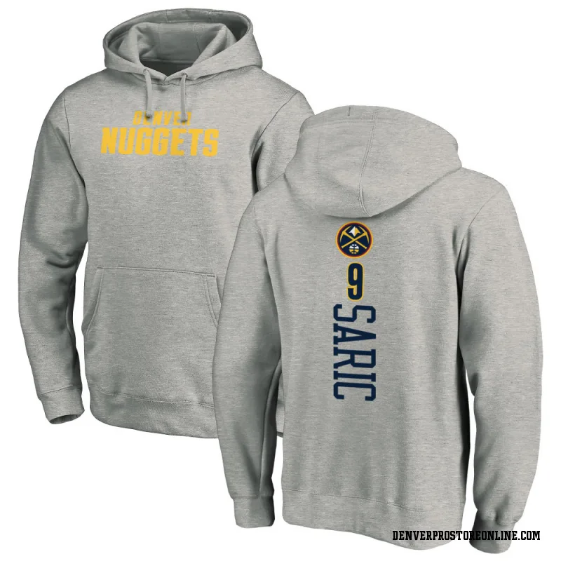 Men's Dario Saric Denver Nuggets Ash Backer Pullover Hoodie