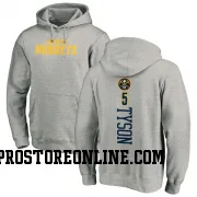 Men's Hunter Tyson Denver Nuggets Ash Backer Pullover Hoodie