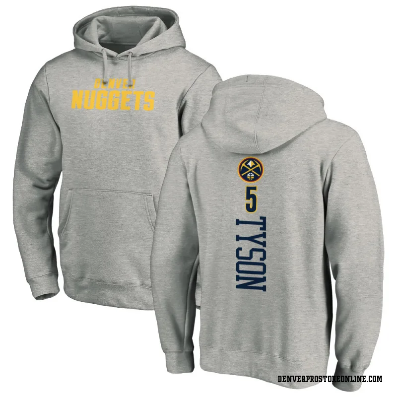 Men's Hunter Tyson Denver Nuggets Ash Backer Pullover Hoodie