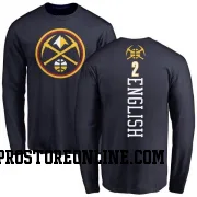 Navy Men's Alex English Denver Nuggets Backer Long Sleeve T-Shirt