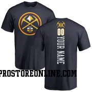 Navy Men's Custom Denver Nuggets Custom Backer T-Shirt