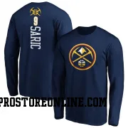 Navy Men's Dario Saric Denver Nuggets Backer Long Sleeve T-Shirt