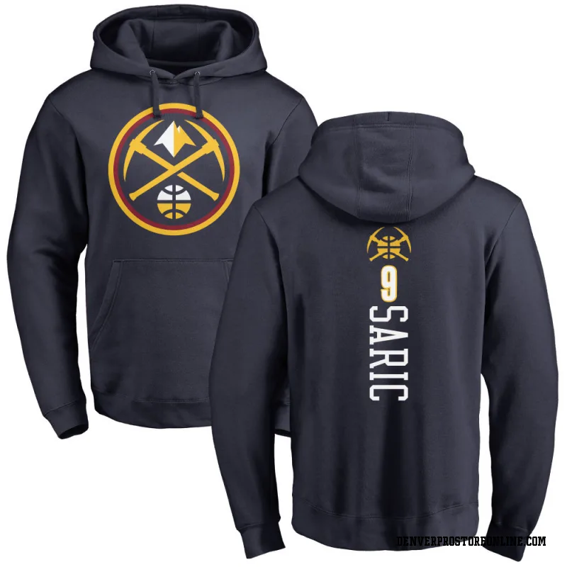 Navy Men's Dario Saric Denver Nuggets Backer Pullover Hoodie