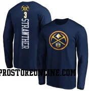 Navy Men's Julian Strawther Denver Nuggets Backer Long Sleeve T-Shirt