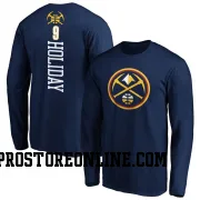 Navy Men's Justin Holiday Denver Nuggets Backer Long Sleeve T-Shirt