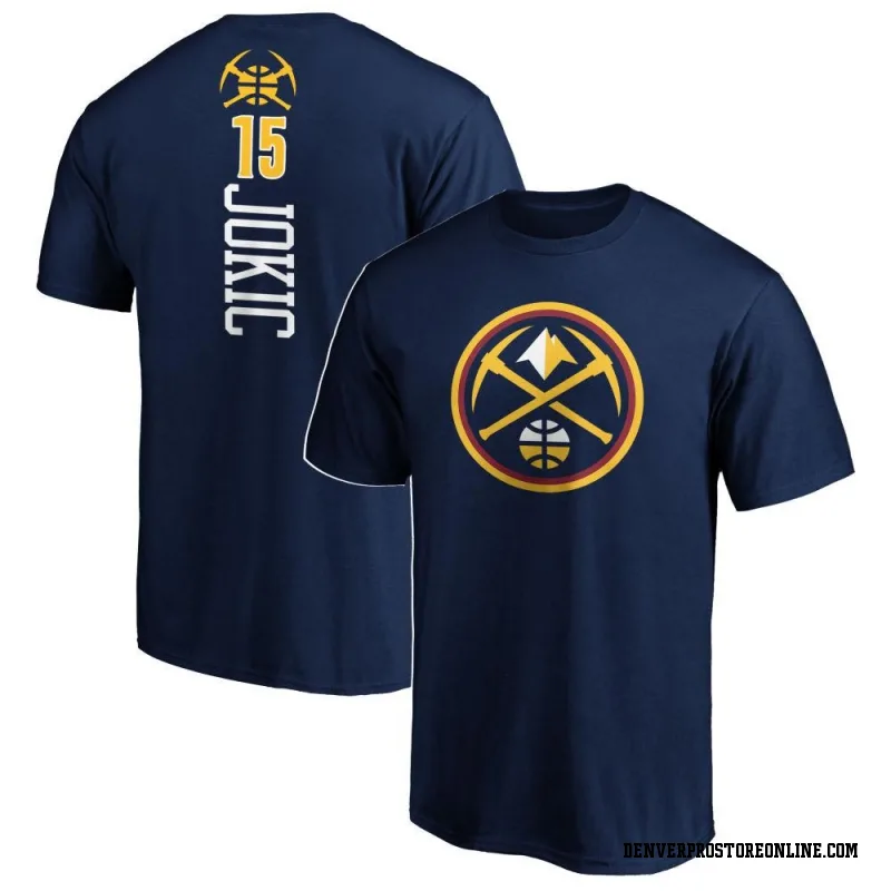 Navy Men's Nikola Jokic Denver Nuggets Backer T-Shirt