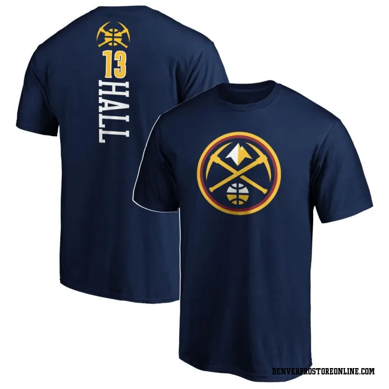 Navy Men's PJ Hall Denver Nuggets Backer T-Shirt