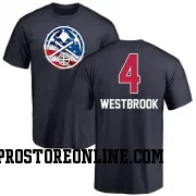 Navy Men's Russell Westbrook Denver Nuggets Name and Number Banner Wave T-Shirt