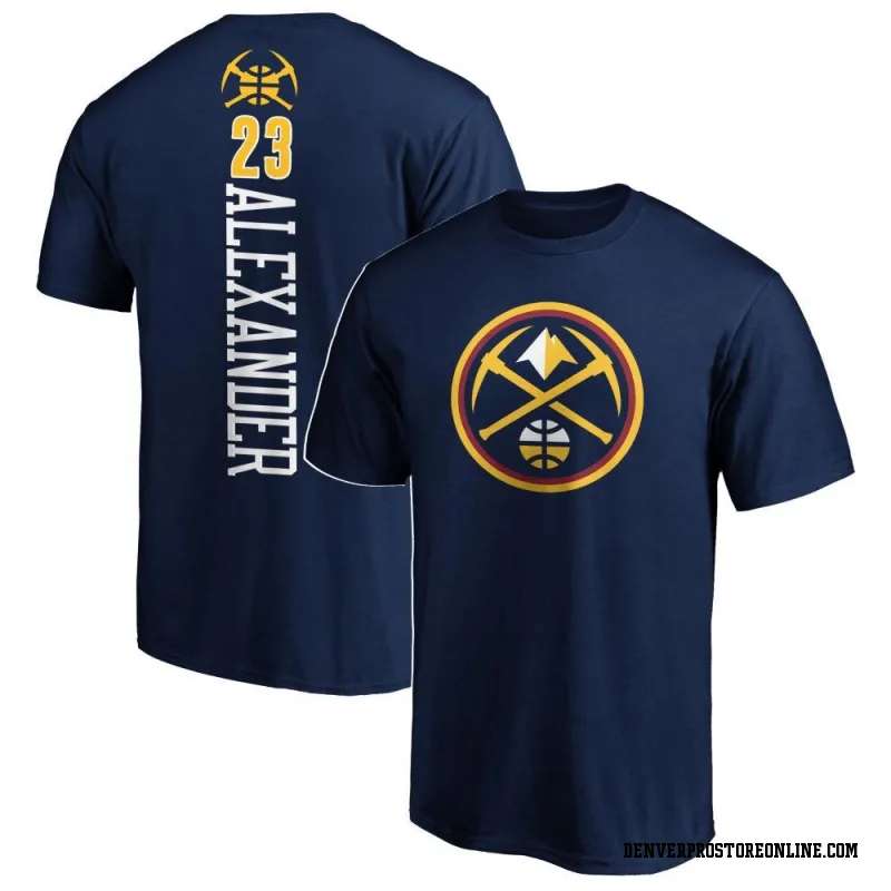 Navy Men's Trey Alexander Denver Nuggets Backer T-Shirt