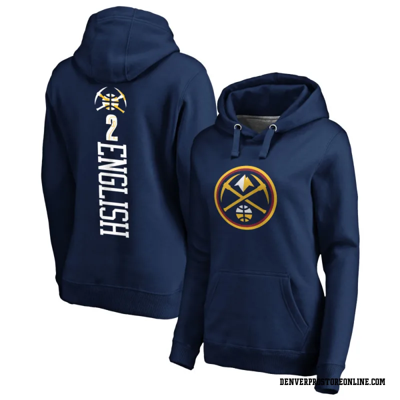 Navy Women's Alex English Denver Nuggets Backer Pullover Hoodie