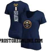 Navy Women's Christian Braun Denver Nuggets Backer T-Shirt