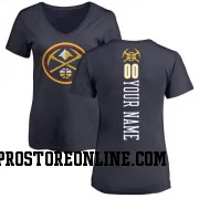 Navy Women's Custom Denver Nuggets Custom Backer T-Shirt