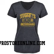 Navy Women's Custom Denver Nuggets Custom Baseline T-Shirt