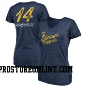 Navy Women's DaRon Holmes II Denver Nuggets Sideline V-Neck T-Shirt