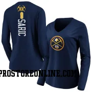 Navy Women's Dario Saric Denver Nuggets Backer Long Sleeve T-Shirt