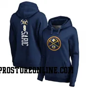 Navy Women's Dario Saric Denver Nuggets Backer Pullover Hoodie