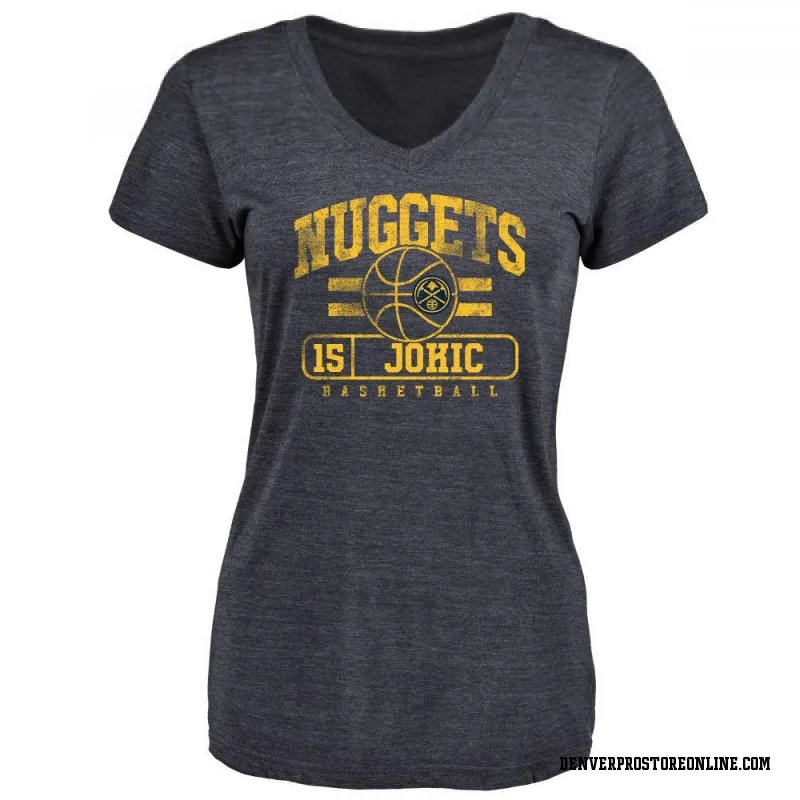 Navy Women's Nikola Jokic Denver Nuggets Baseline T-Shirt