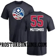 Navy Youth Dikembe Mutombo Denver Nuggets Name and Number Banner Wave T-Shirt