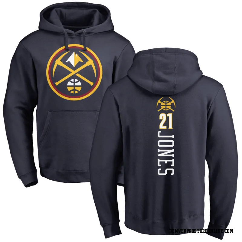 Navy Youth Spencer Jones Denver Nuggets Backer Pullover Hoodie