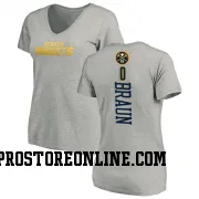 Women's Christian Braun Denver Nuggets Ash Backer T-Shirt