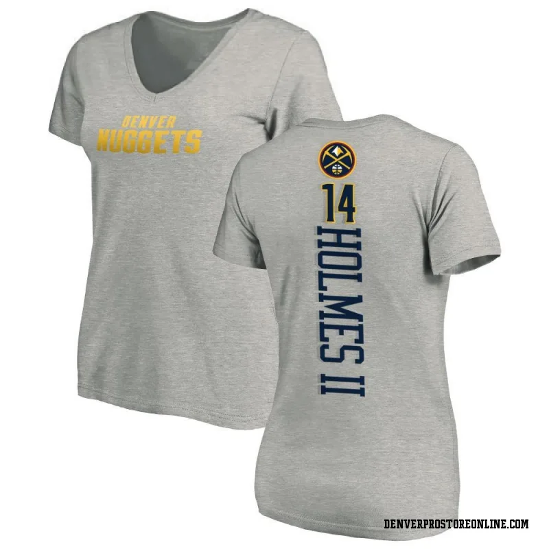 Women's DaRon Holmes II Denver Nuggets Ash Backer T-Shirt