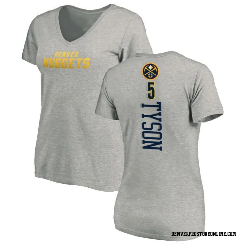 Women's Hunter Tyson Denver Nuggets Ash Backer T-Shirt