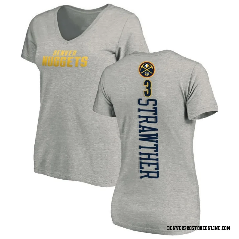 Women's Julian Strawther Denver Nuggets Ash Backer T-Shirt