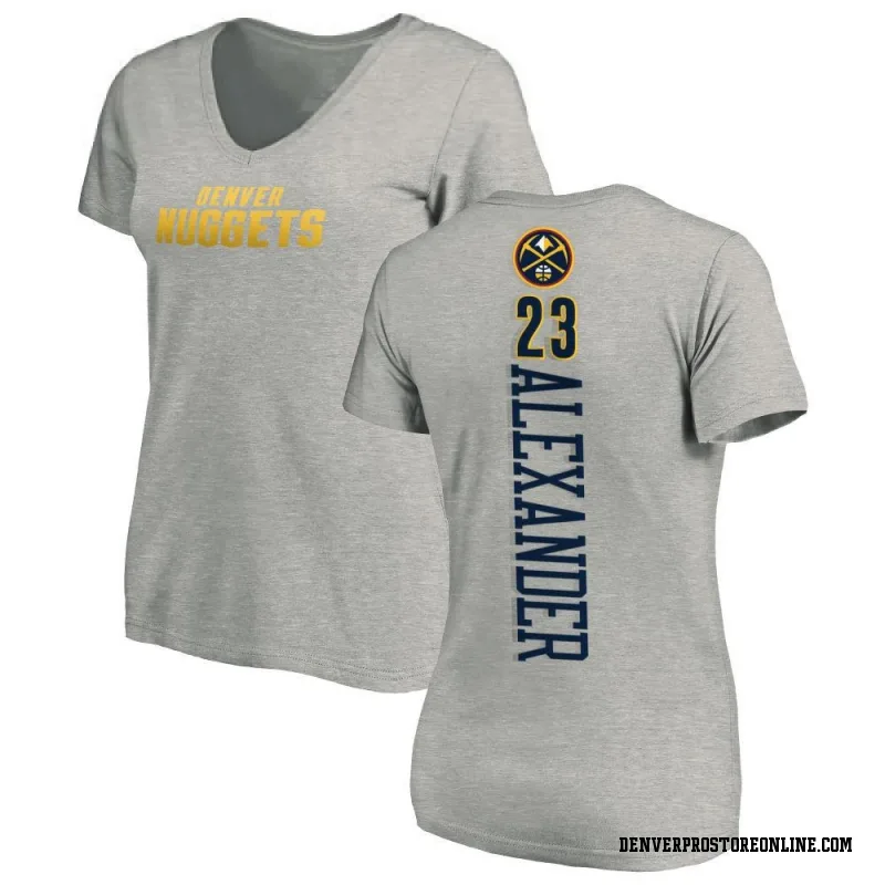 Women's Trey Alexander Denver Nuggets Ash Backer T-Shirt