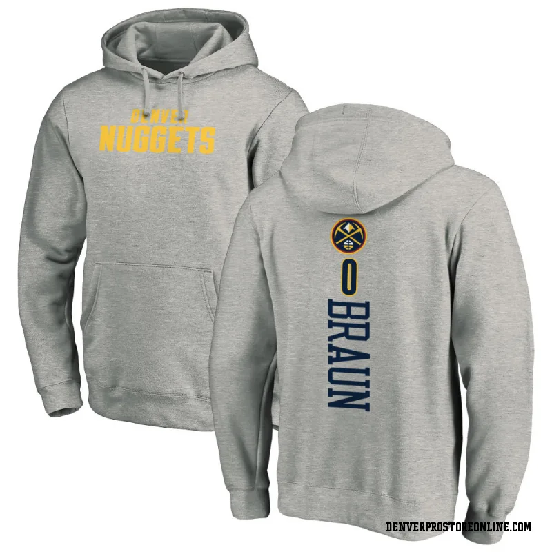 Youth Christian Braun Denver Nuggets Ash Backer Pullover Hoodie