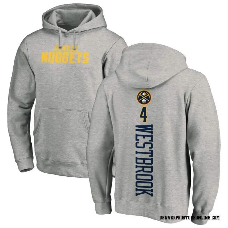 Youth Russell Westbrook Denver Nuggets Ash Backer Pullover Hoodie