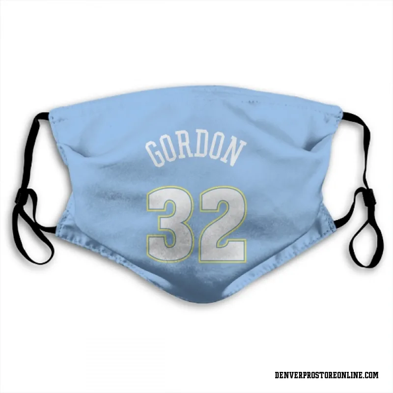 Blue Denver Nuggets  Aaron Gordon Power  Face Mask (With 2 Free PM2.5 Filters)