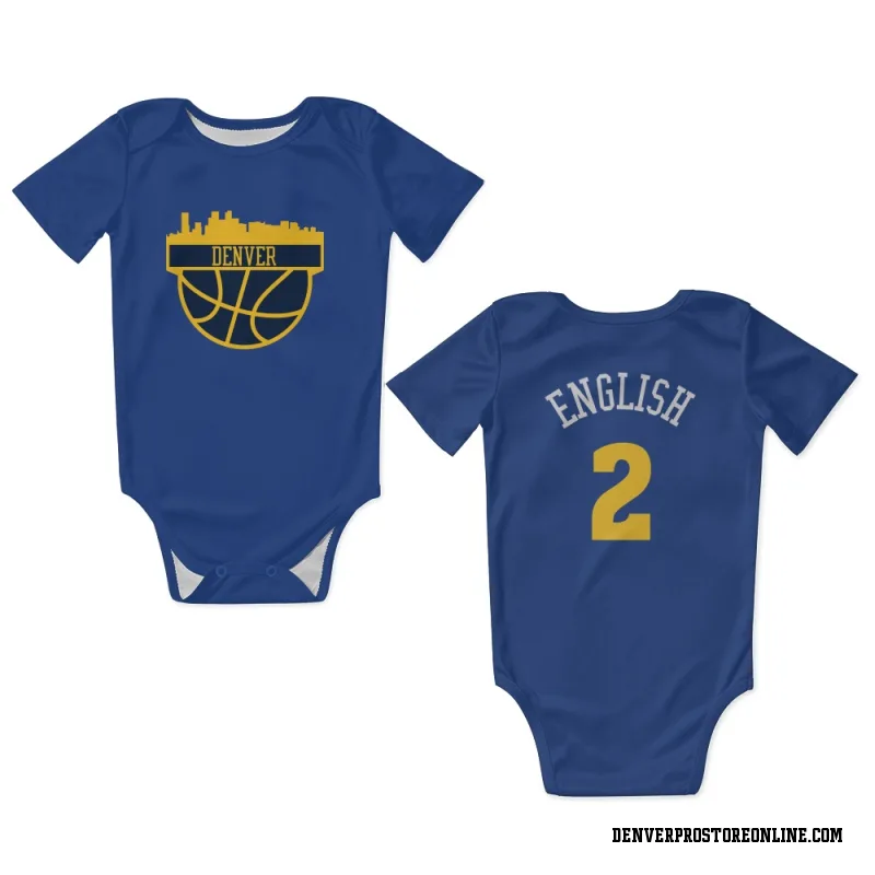 Blue Denver Nuggets  Alex English  Newborn & Infant Bodysuit