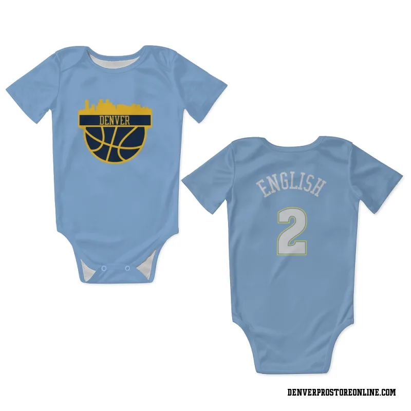 Blue Denver Nuggets  Alex English Power  Newborn & Infant Bodysuit