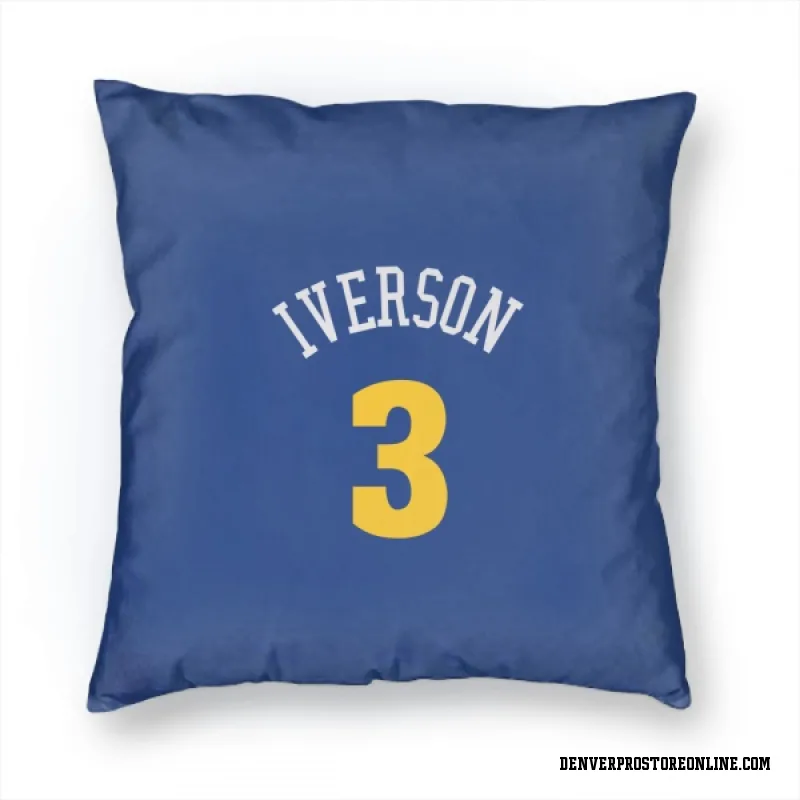 Blue Denver Nuggets  Allen Iverson  Pillow Cover (18 X 18)