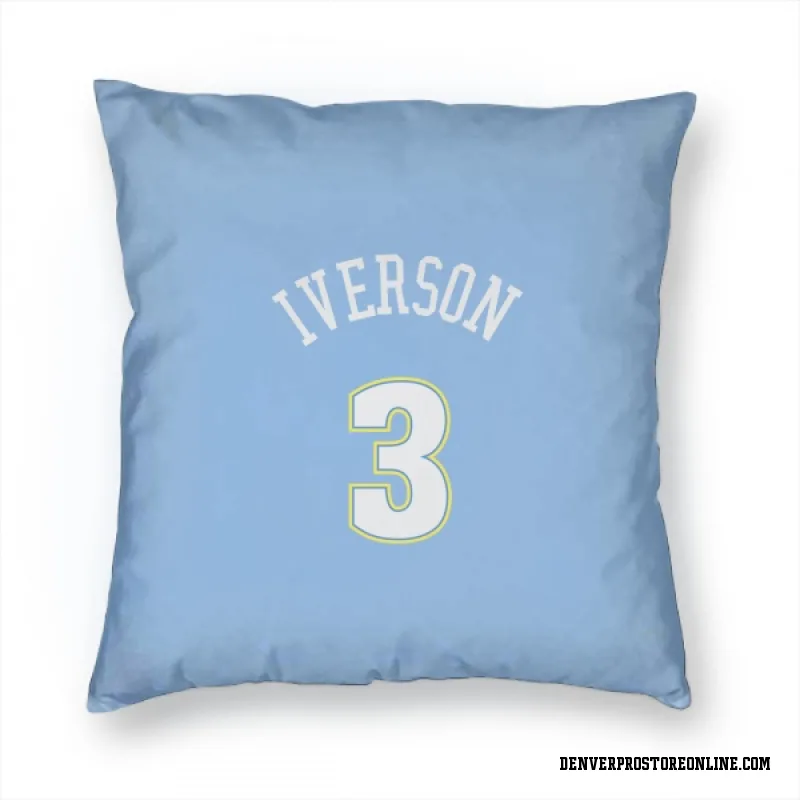 Blue Denver Nuggets  Allen Iverson Power  Pillow Cover (18 X 18)