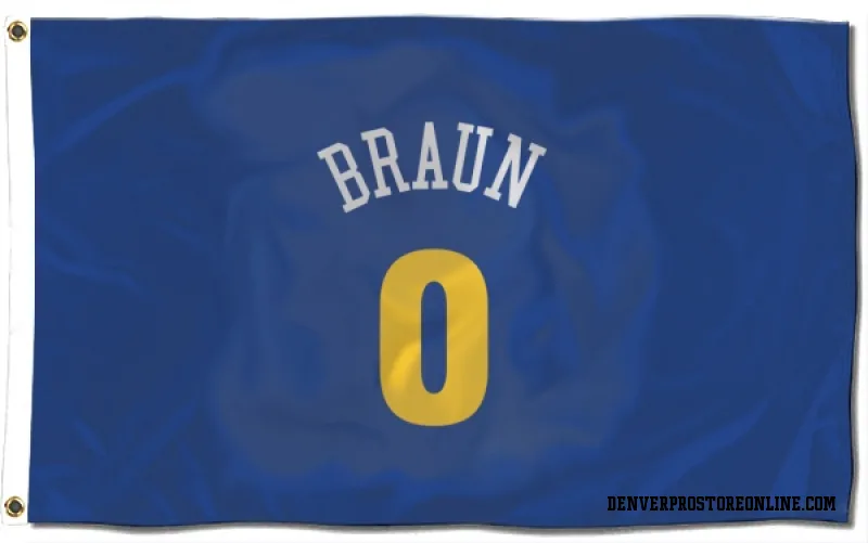 Blue Denver Nuggets  Christian Braun  Flag (3 X 5)